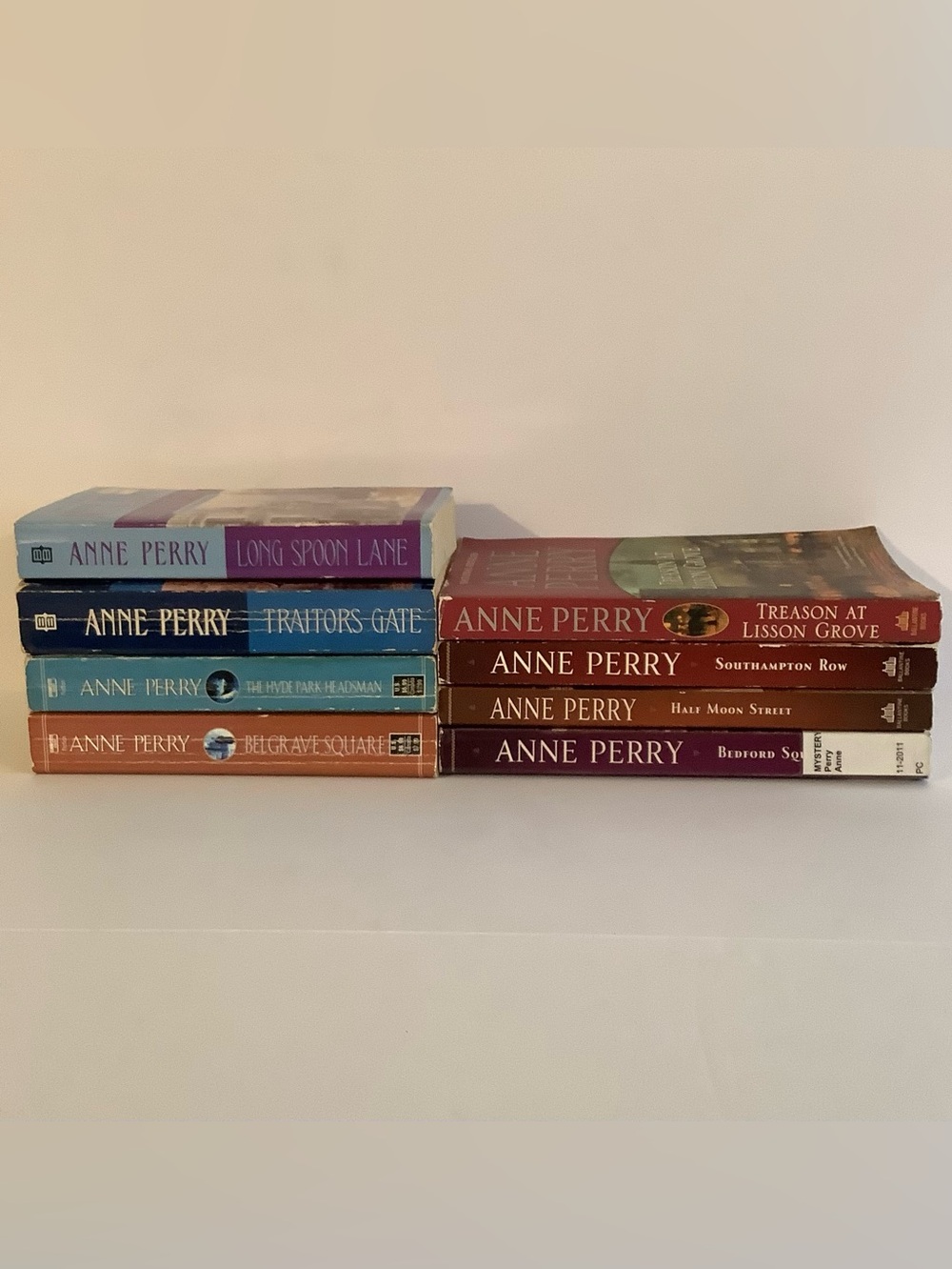 Anne Perry - Charlotte and Thomas Pitt Novels- Lot of 8 Used Fiction Books